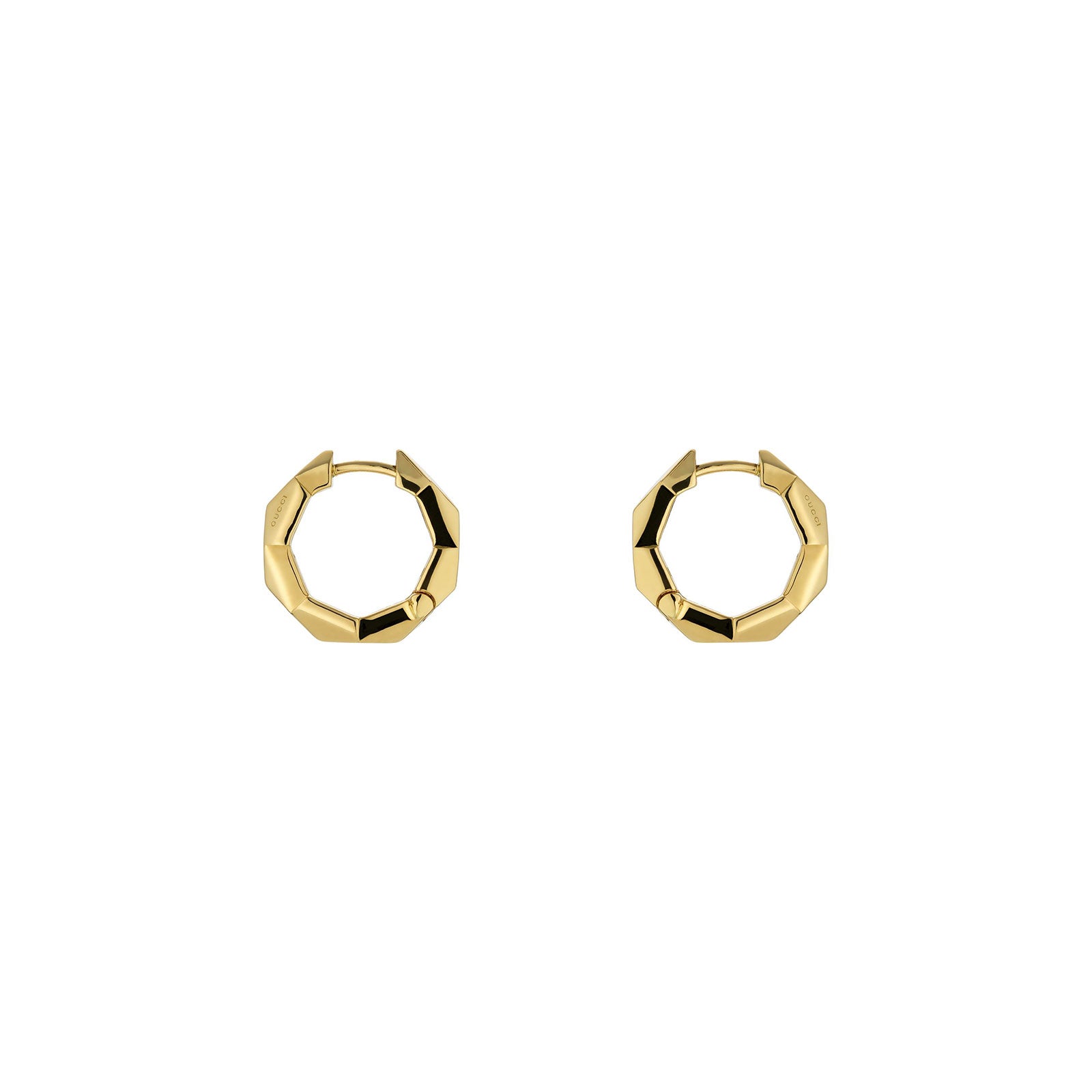 Gucci Link To Love 18ct Yellow Gold Studded Hoop Earrings simple Pursuit