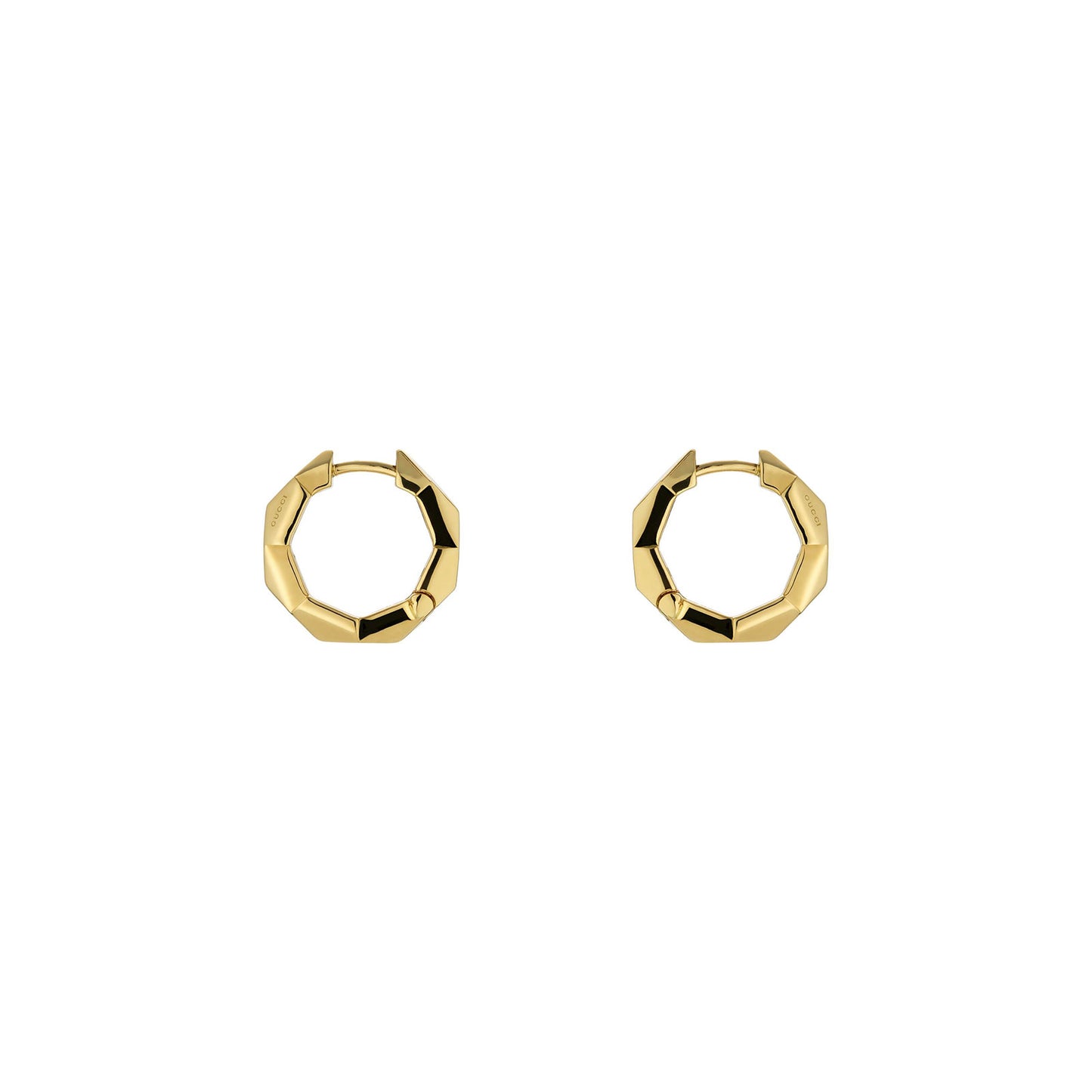 Gucci Link To Love 18ct Yellow Gold Studded Hoop Earrings simple Pursuit