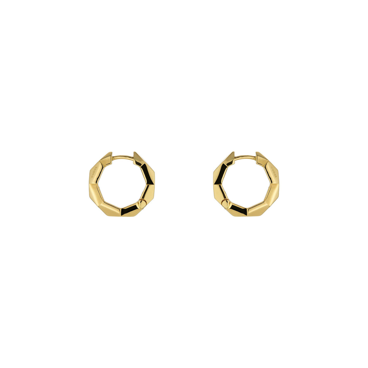 Gucci Link To Love 18ct Yellow Gold Studded Hoop Earrings simple Pursuit