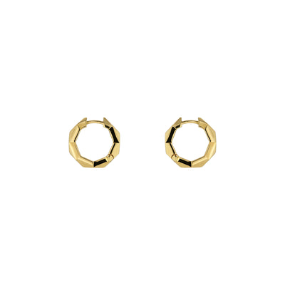 Gucci Link To Love 18ct Yellow Gold Studded Hoop Earrings simple Pursuit