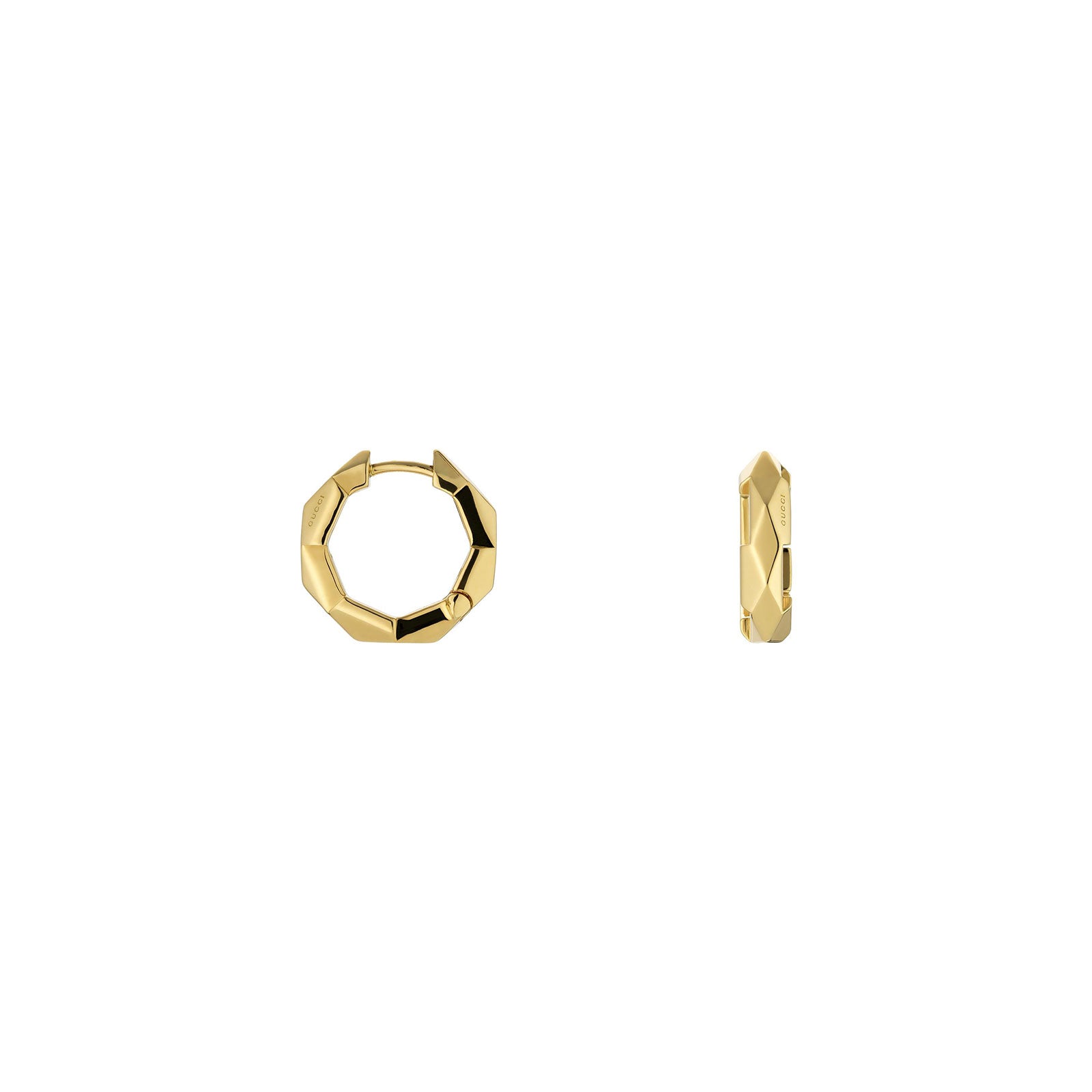 Gucci Link To Love 18ct Yellow Gold Studded Hoop Earrings simple Pursuit