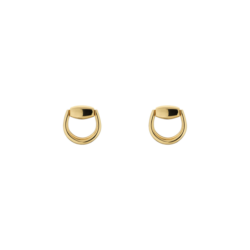 Gucci Horsebit 18ct Yellow Gold Stud Earrings simple Pursuit