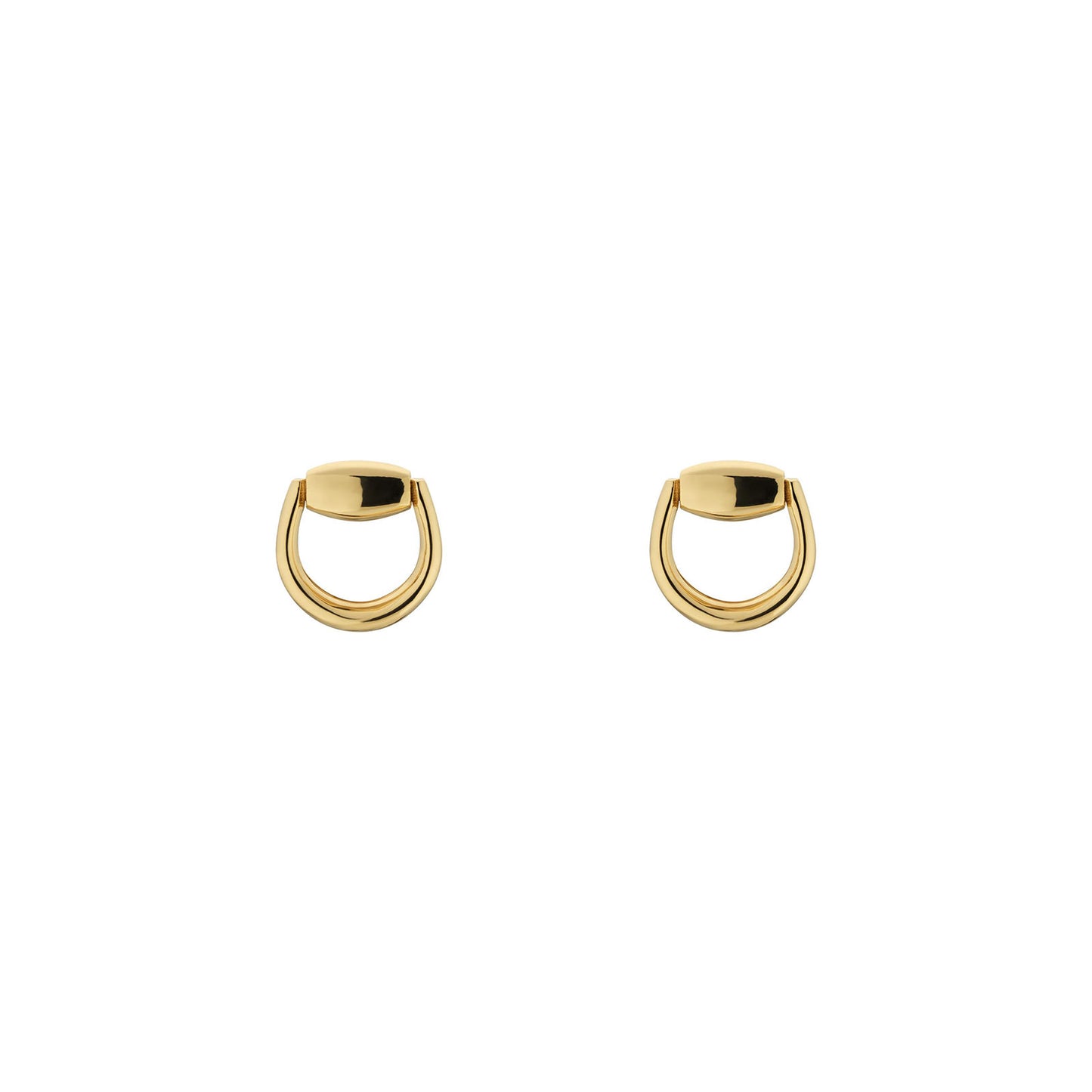 Gucci Horsebit 18ct Yellow Gold Stud Earrings simple Pursuit
