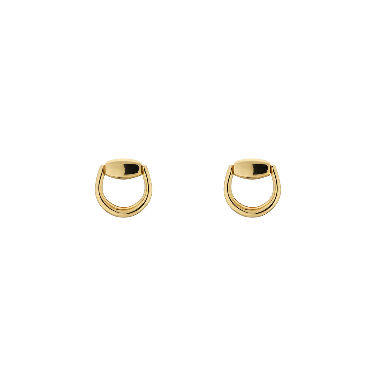Gucci Horsebit 18ct Yellow Gold Stud Earrings simple Pursuit