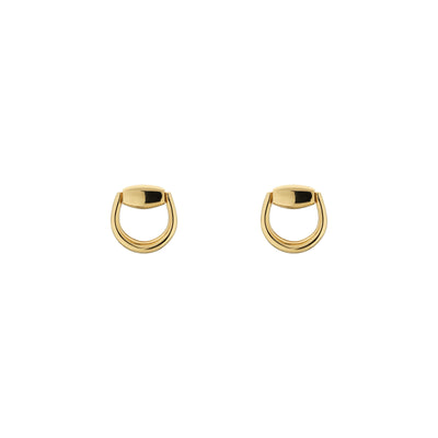 Gucci Horsebit 18ct Yellow Gold Stud Earrings simple Pursuit