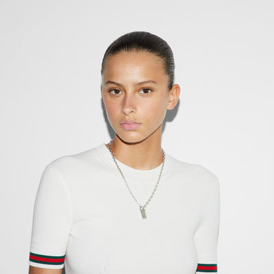 Gucci Trademark Silver Padlock Necklace simple Pursuit