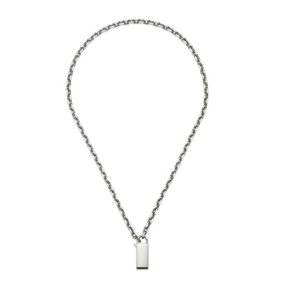 Gucci Trademark Silver Padlock Necklace simple Pursuit