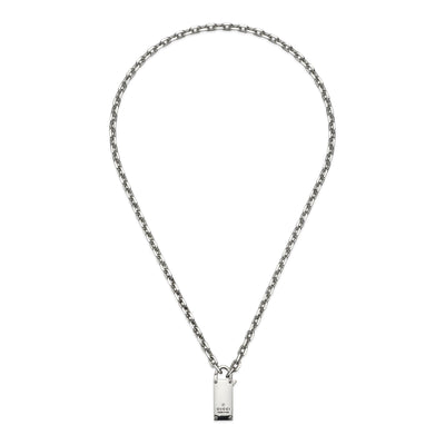Gucci Trademark Silver Padlock Necklace simple Pursuit