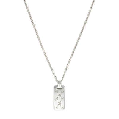 Gucci Signature Silver Pendant Necklace simple Pursuit