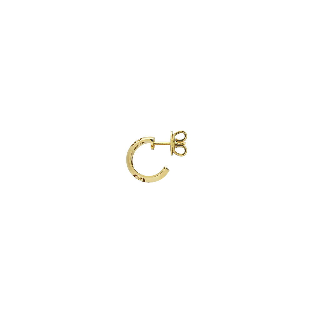 Gucci Icon 18ct Yellow Gold GG Hoop Earrings simple Pursuit