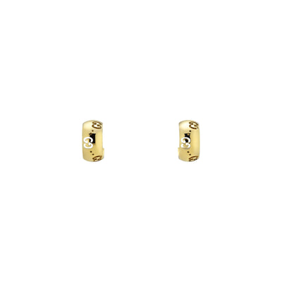 Gucci Icon 18ct Yellow Gold GG Hoop Earrings simple Pursuit