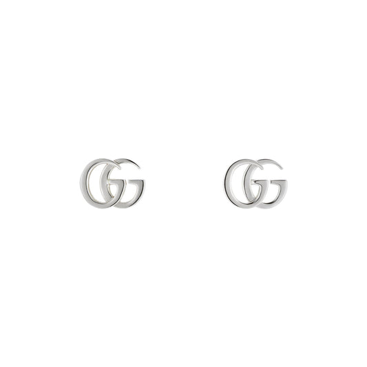 GG Marmont Silver Stud Earrings simple Pursuit