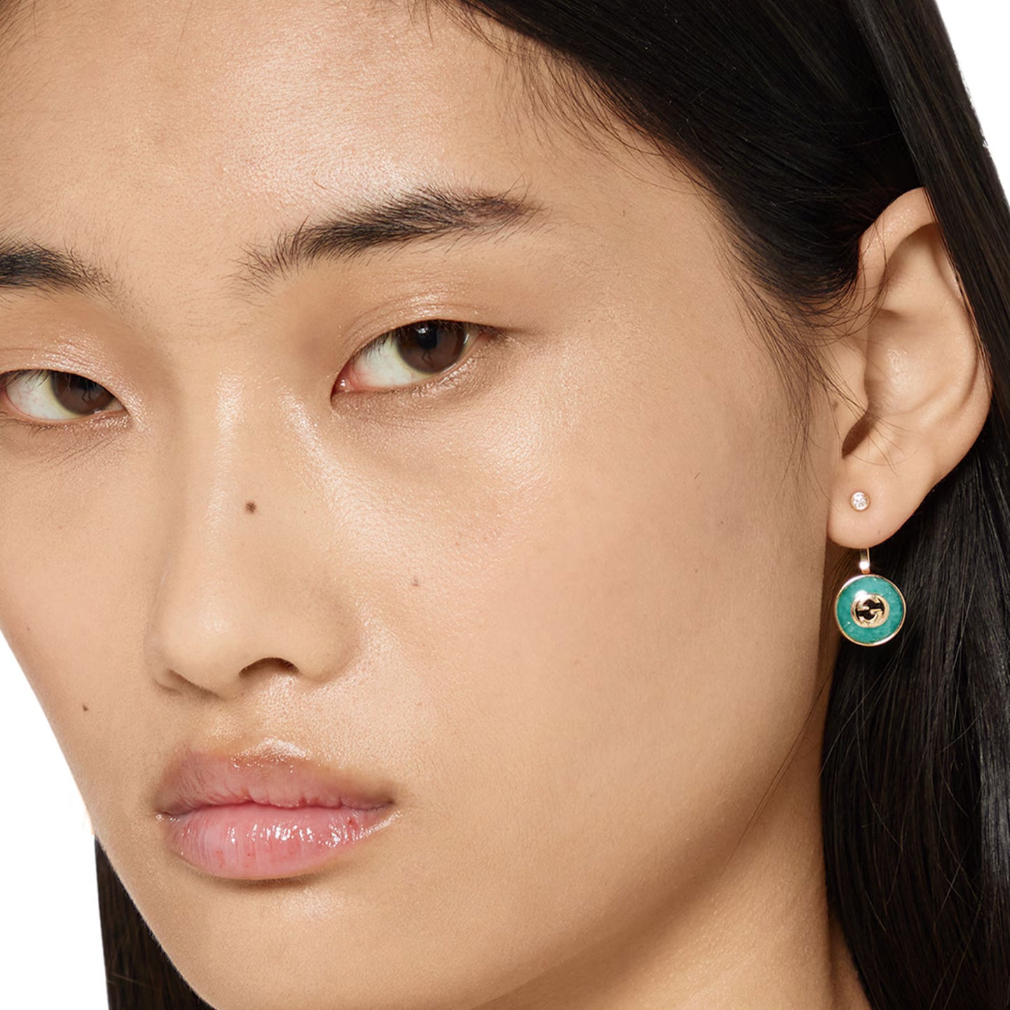 Gucci Interlocking 18ct Yellow Gold Drop Earrings simple Pursuit