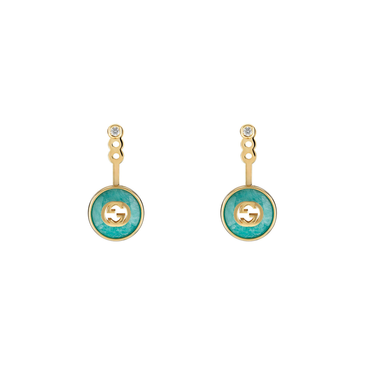 Gucci Interlocking 18ct Yellow Gold Drop Earrings simple Pursuit