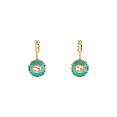 Gucci Interlocking 18ct Yellow Gold Drop Earrings simple Pursuit