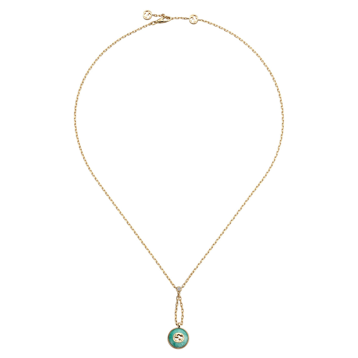 Gucci Interlocking 18ct Yellow Gold Pendant Necklace simple Pursuit