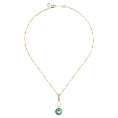 Gucci Interlocking 18ct Yellow Gold Pendant Necklace simple Pursuit