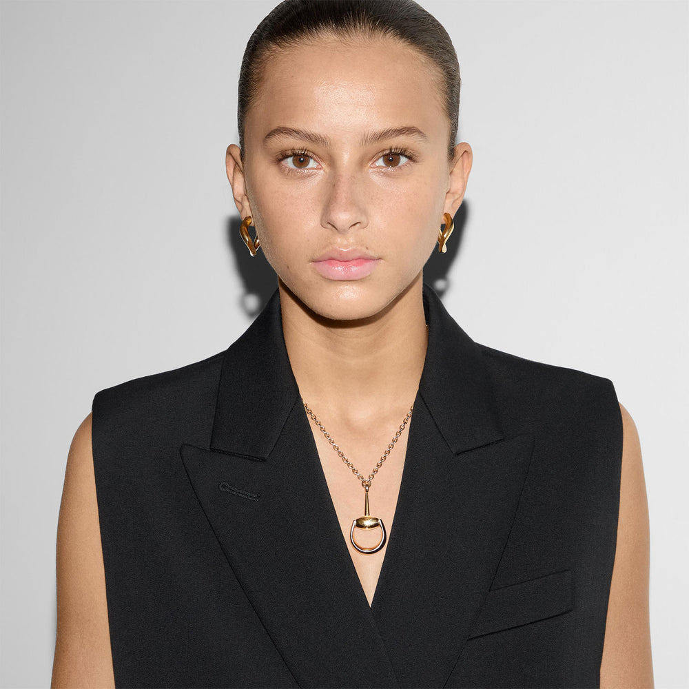 Gucci Horsebit 18ct Yellow Gold Long Chain Necklace simple Pursuit