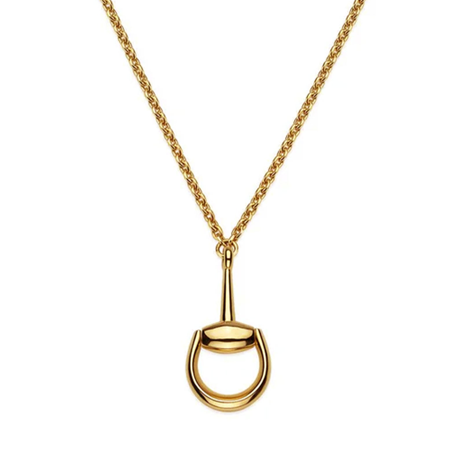 Gucci Horsebit 18ct Yellow Gold Long Chain Necklace simple Pursuit