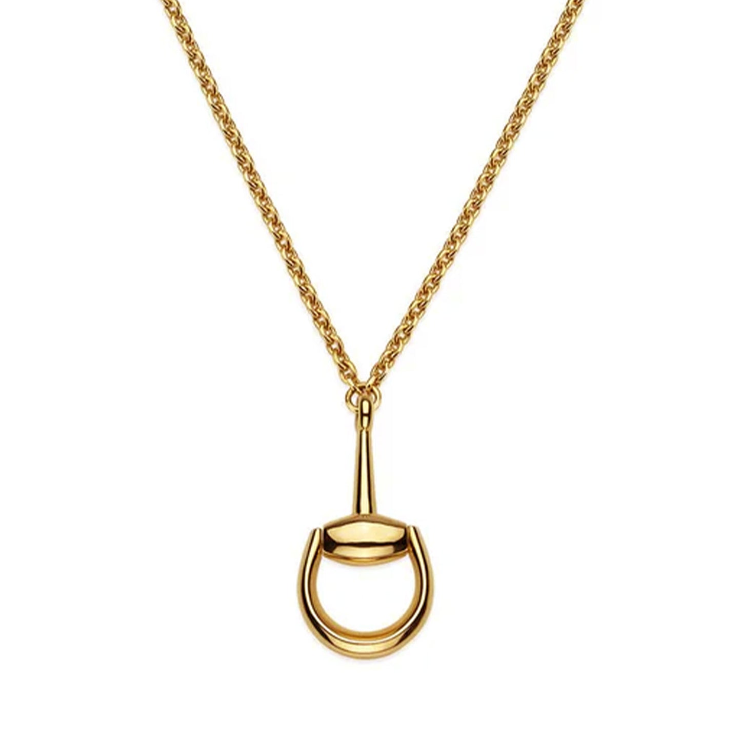 Gucci Horsebit 18ct Yellow Gold Long Chain Necklace simple Pursuit