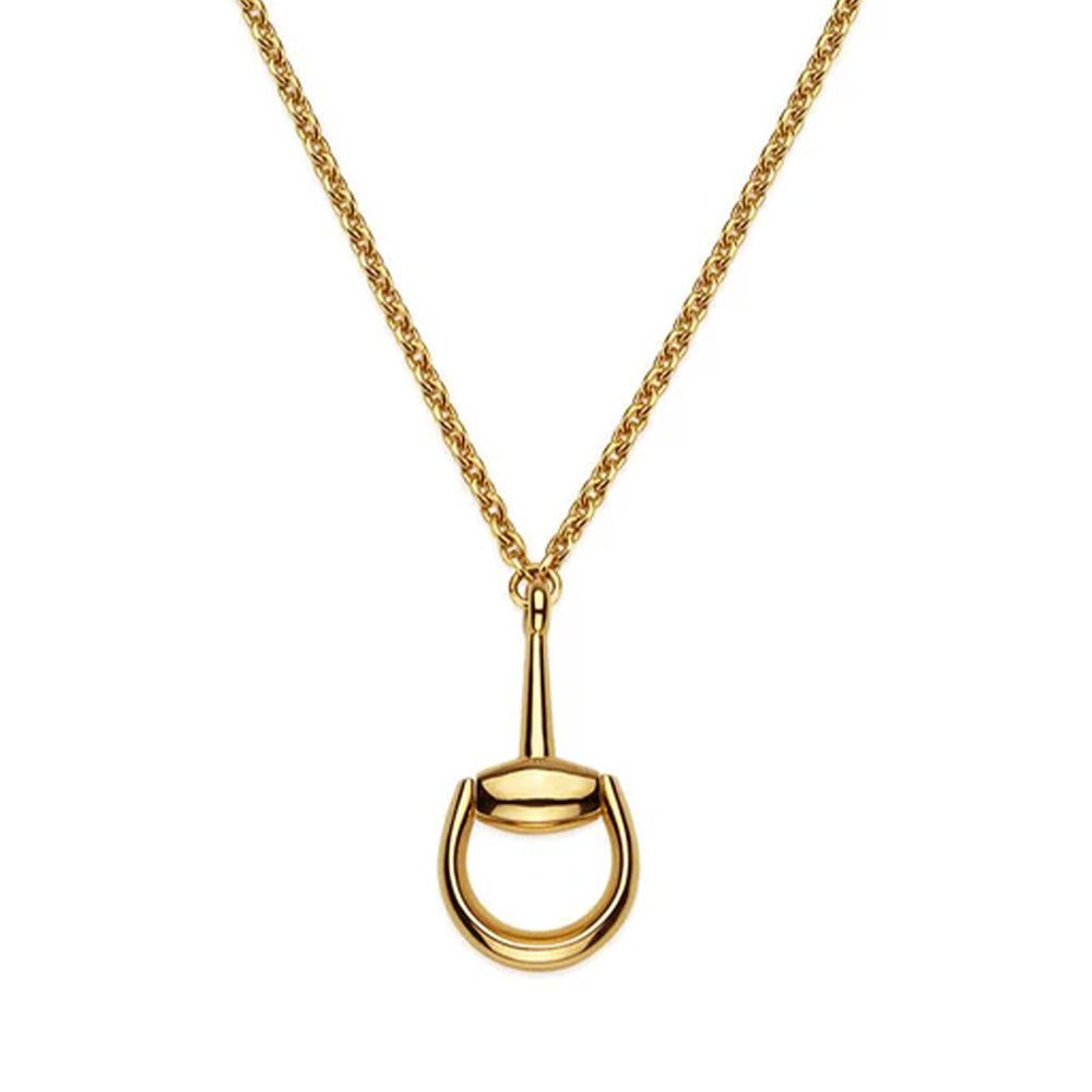 Gucci Horsebit 18ct Yellow Gold Long Chain Necklace simple Pursuit