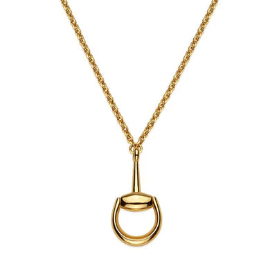 Gucci Horsebit 18ct Yellow Gold Long Chain Necklace simple Pursuit