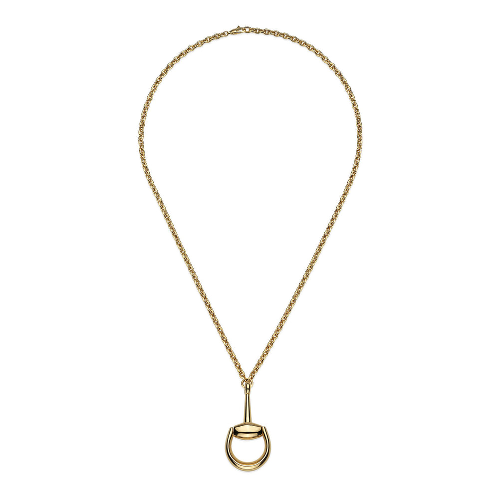 Gucci Horsebit 18ct Yellow Gold Long Chain Necklace simple Pursuit