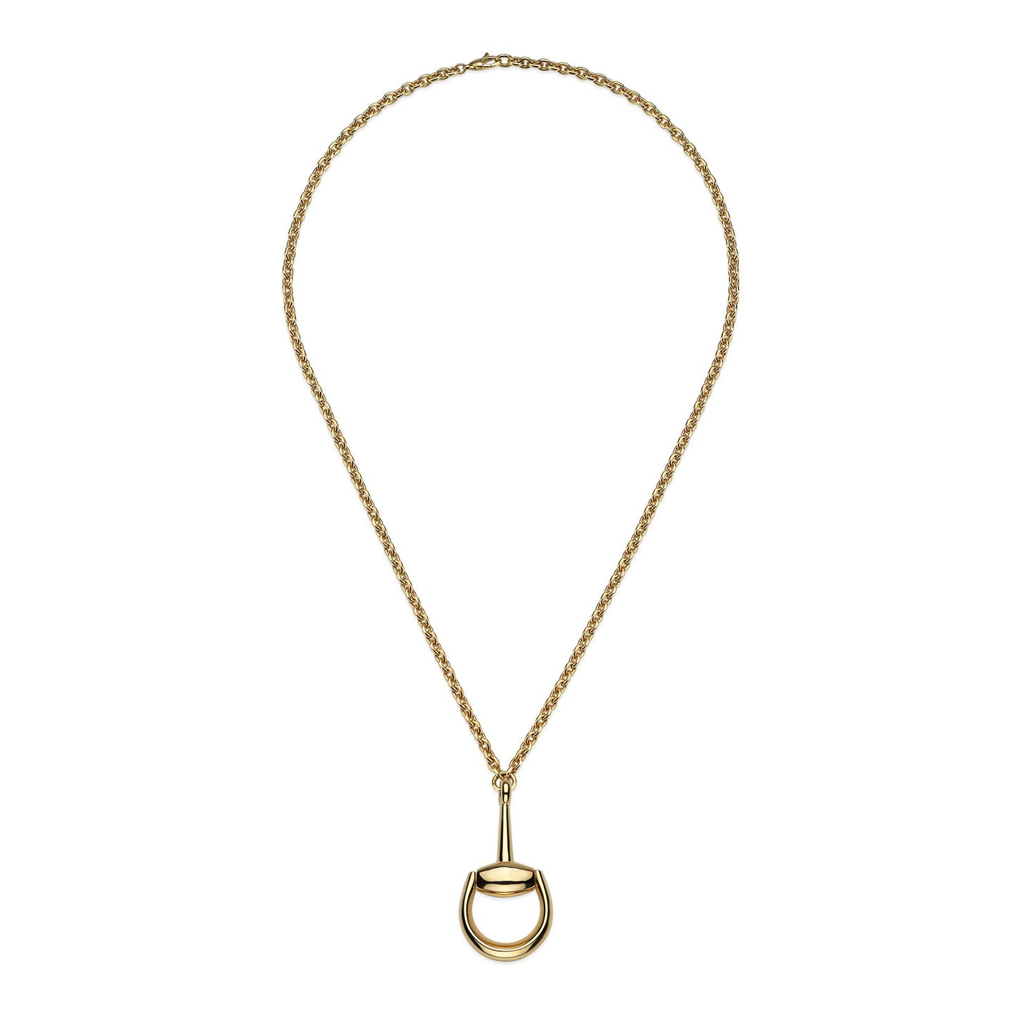 Gucci Horsebit 18ct Yellow Gold Long Chain Necklace simple Pursuit