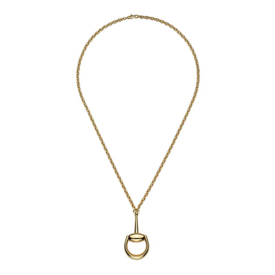 Gucci Horsebit 18ct Yellow Gold Long Chain Necklace simple Pursuit