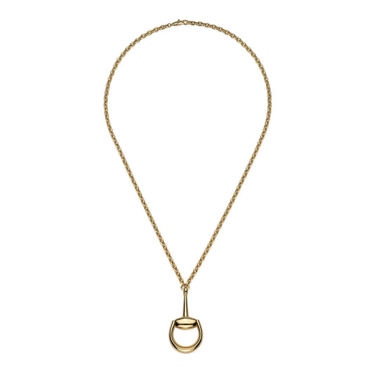 Gucci Horsebit 18ct Yellow Gold Long Chain Necklace simple Pursuit