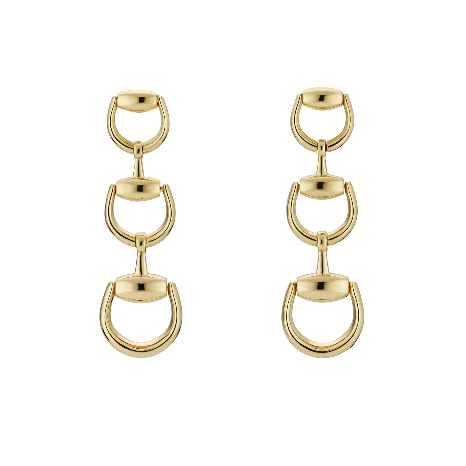 Gucci Horsebit 18ct Yellow Gold Drop earrings simple Pursuit