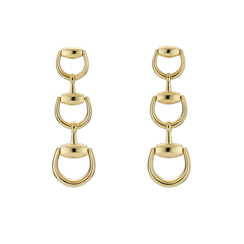 Gucci Horsebit 18ct Yellow Gold Drop earrings simple Pursuit