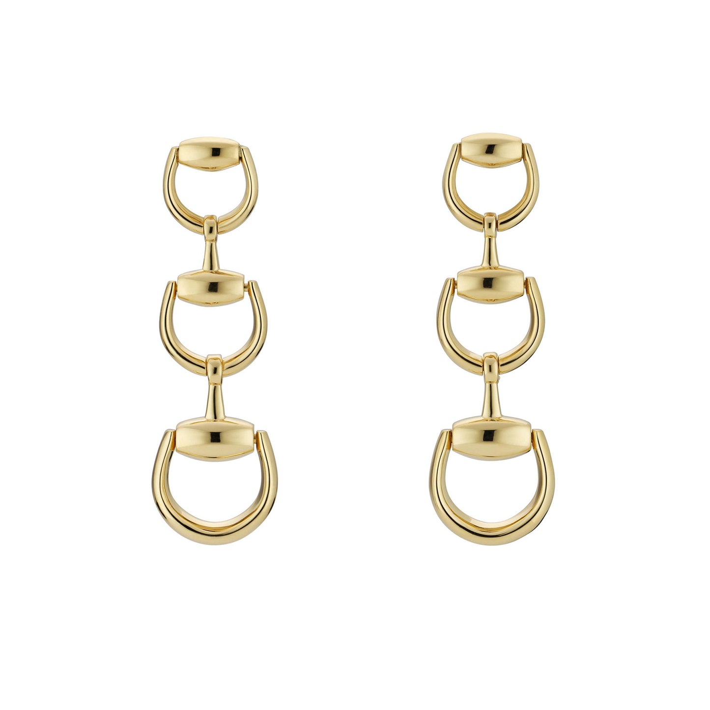 Gucci Horsebit 18ct Yellow Gold Drop earrings simple Pursuit