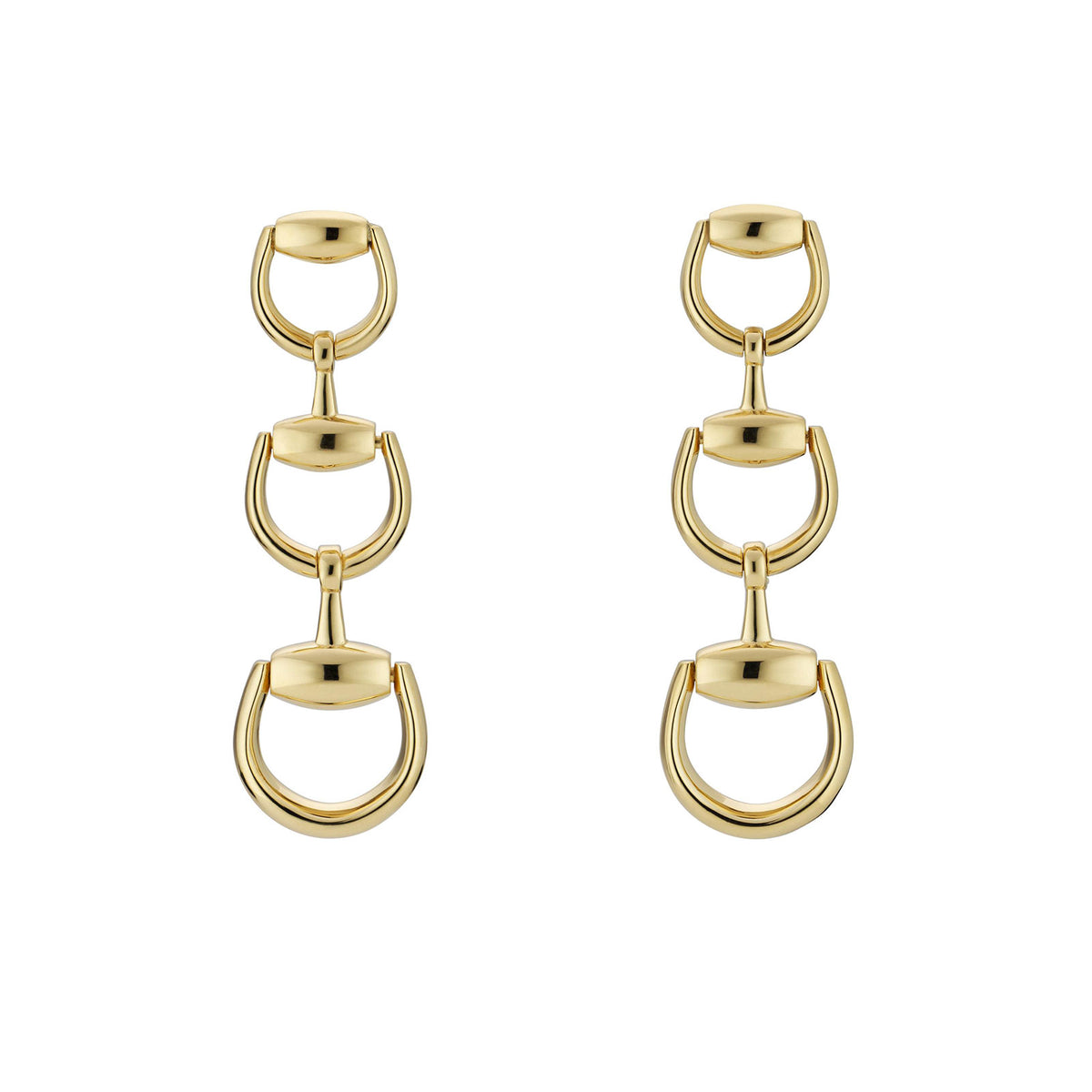Gucci Horsebit 18ct Yellow Gold Drop earrings simple Pursuit
