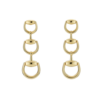 Gucci Horsebit 18ct Yellow Gold Drop earrings simple Pursuit