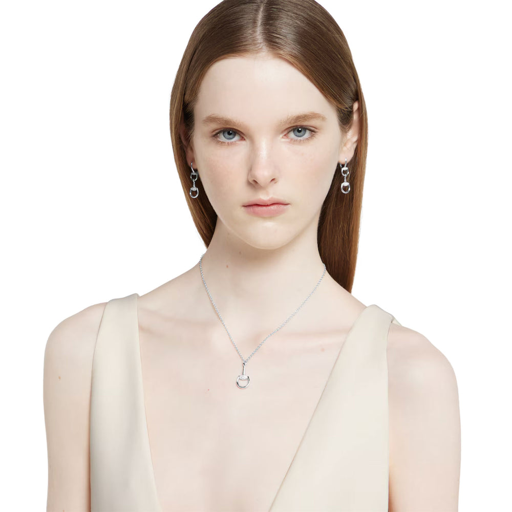 Gucci Horsebit 18ct White Gold Diamond Necklace simple Pursuit