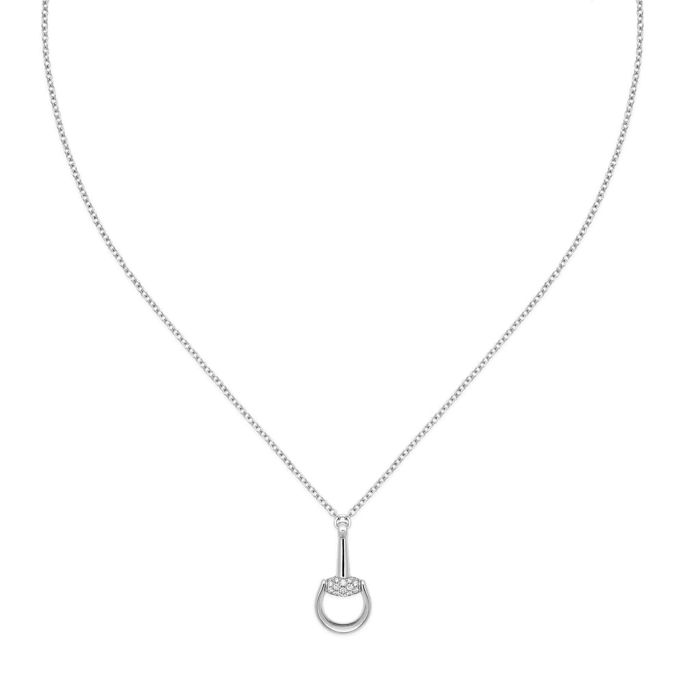 Gucci Horsebit 18ct White Gold Diamond Necklace simple Pursuit