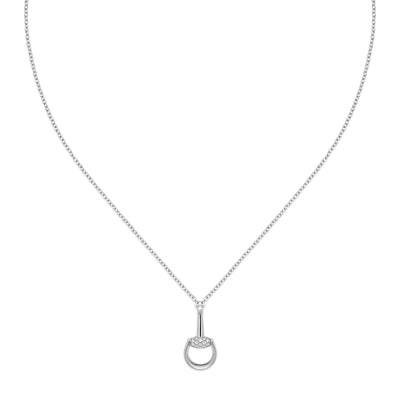 Gucci Horsebit 18ct White Gold Diamond Necklace simple Pursuit
