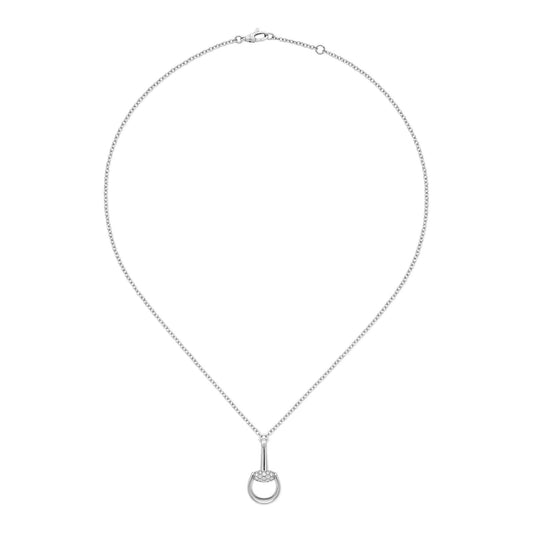 Gucci Horsebit 18ct White Gold Diamond Necklace simple Pursuit
