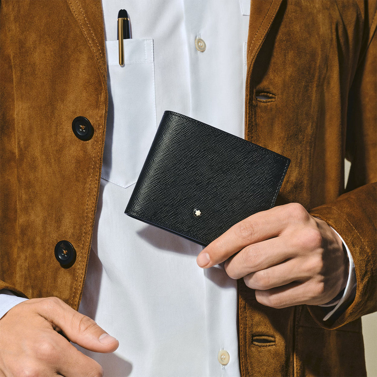 Sartorial Black Wallet 6cc simple Pursuit