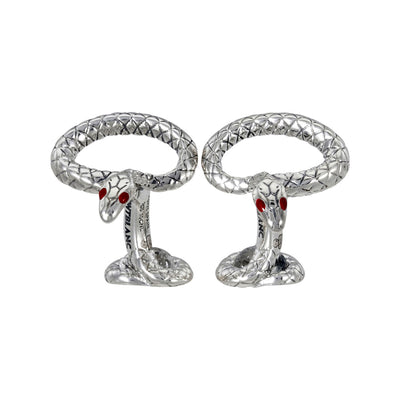 Serpent Silver Cufflinks simple Pursuit