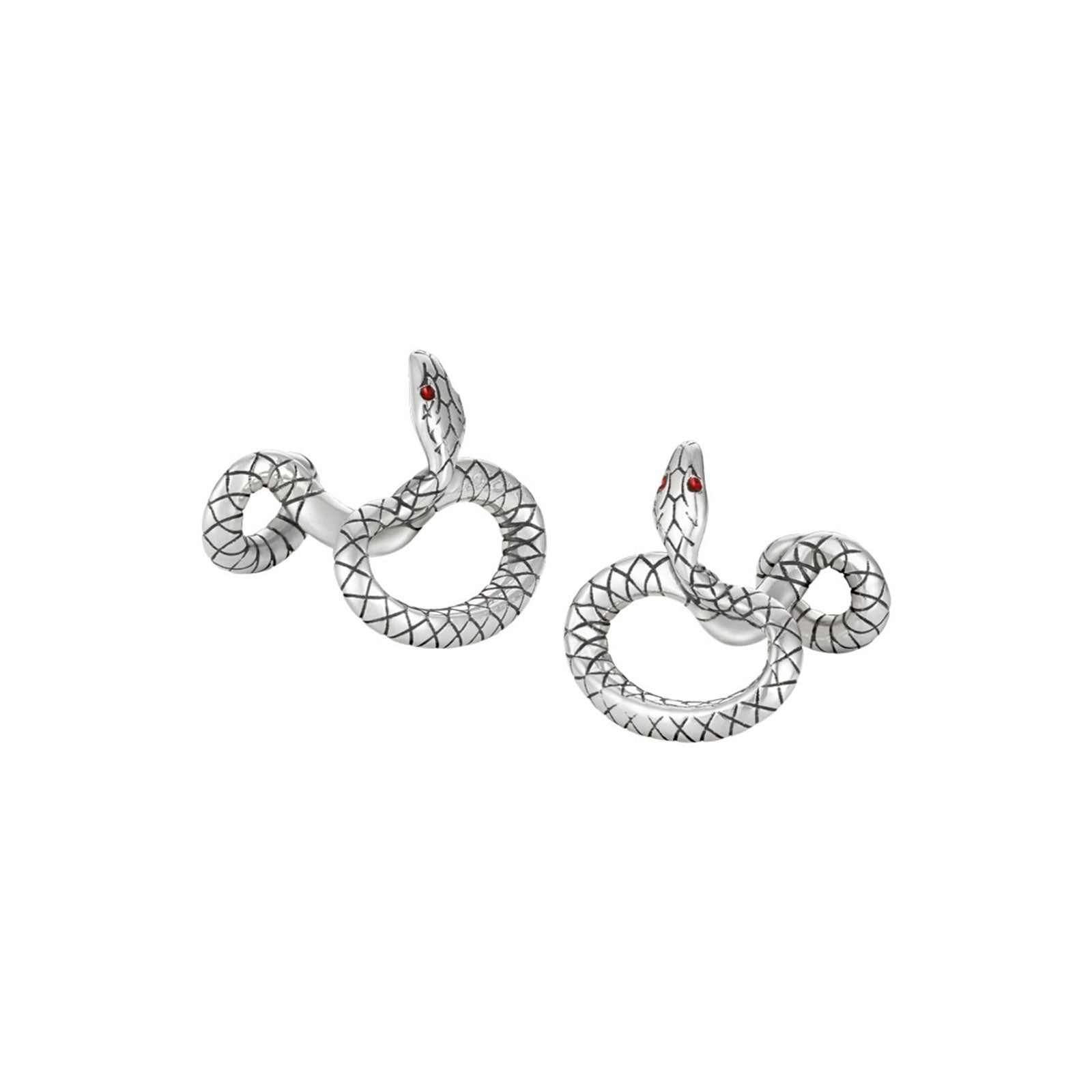 Serpent Silver Cufflinks simple Pursuit