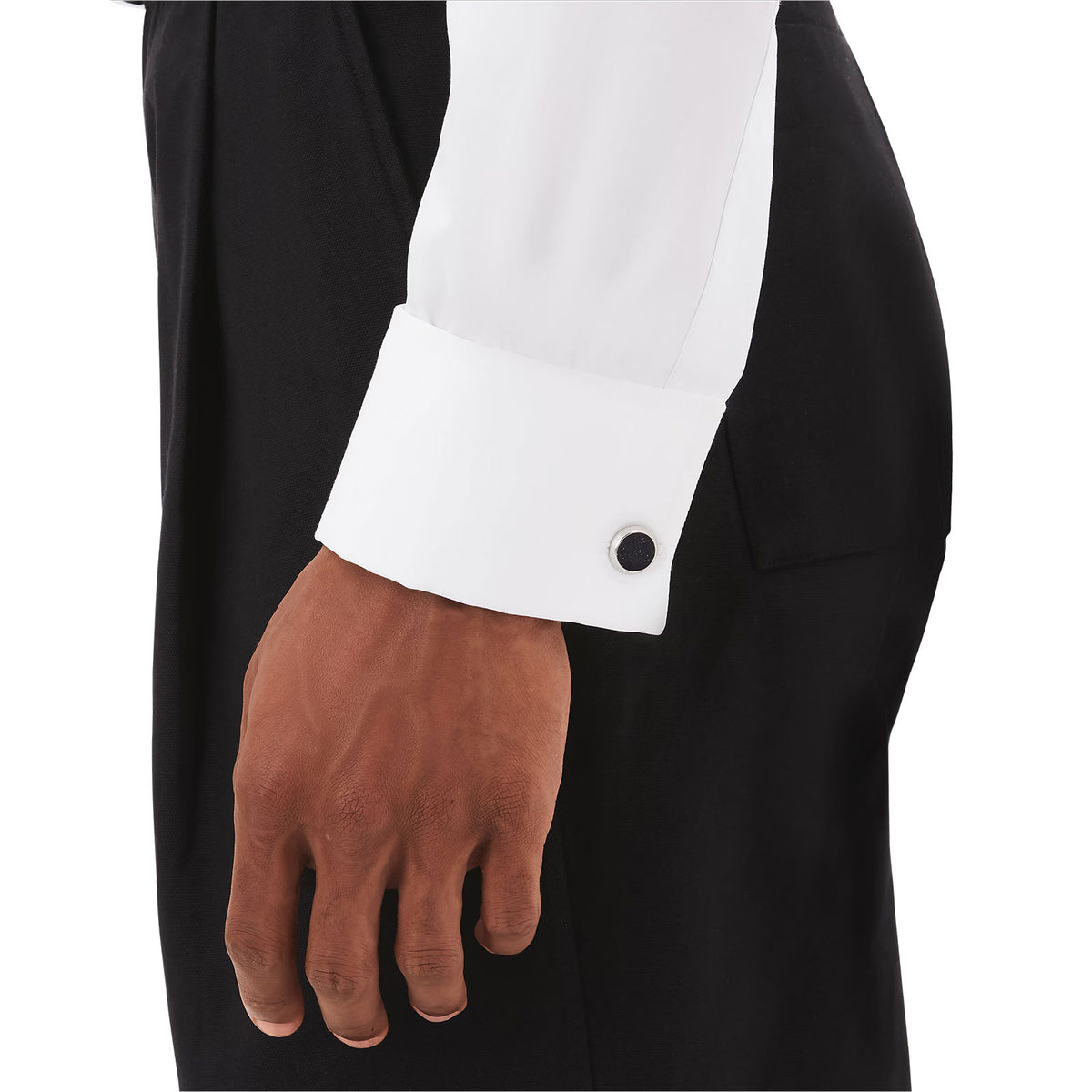 Meisterstück Cufflinks in Steel with Blue Goldstone Inlay simple Pursuit
