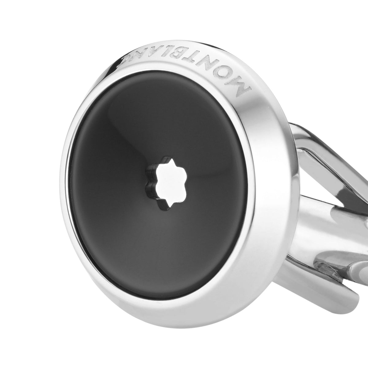 Star Cufflinks in Steel with Black Resin Inlay simple Pursuit