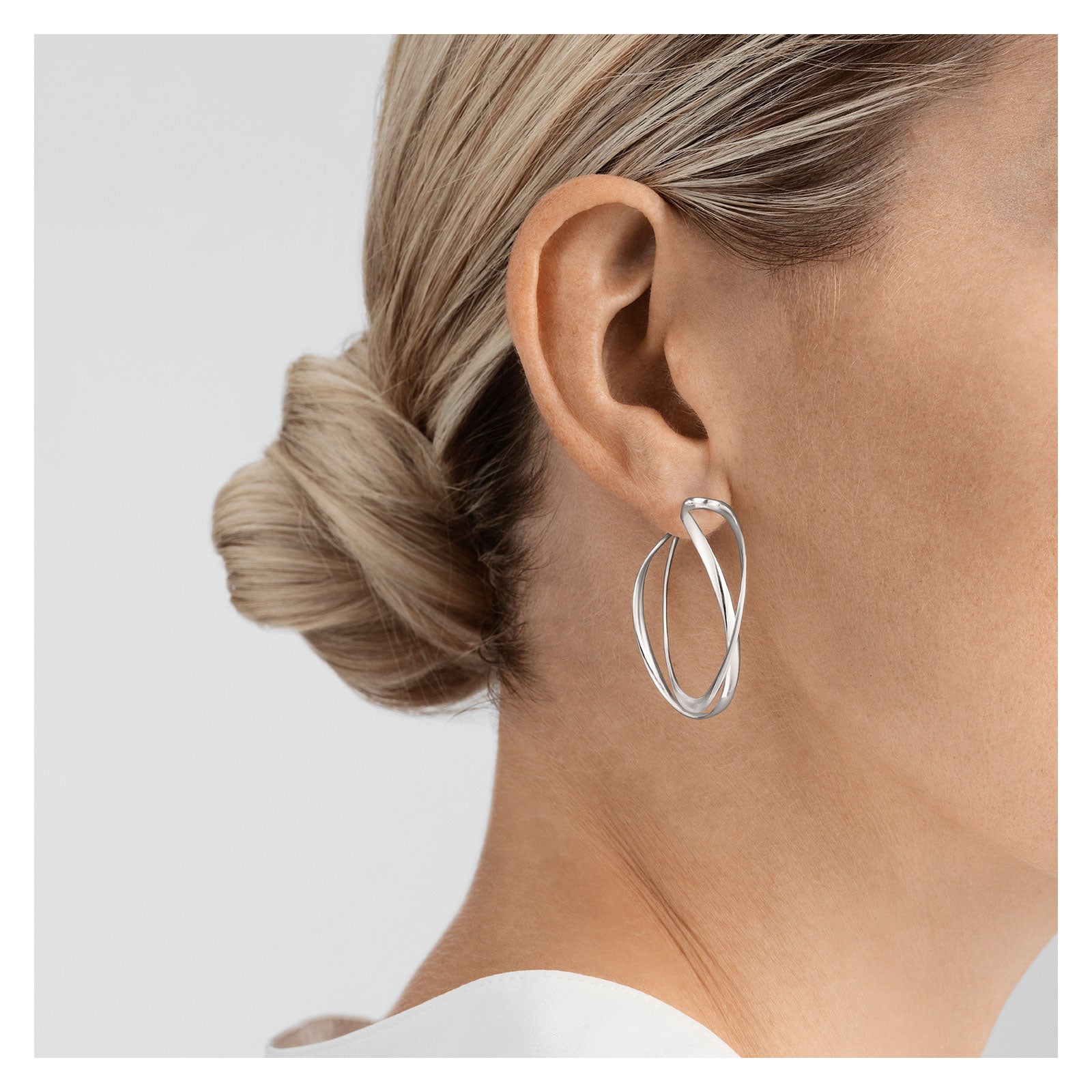 Infinity Silver Large Earhoops simple Pursuit
