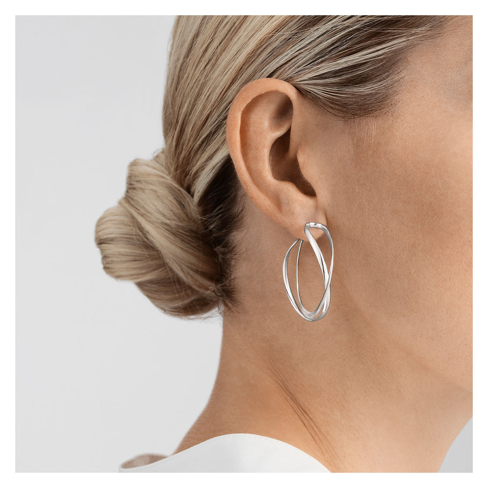 Infinity Silver Large Earhoops simple Pursuit
