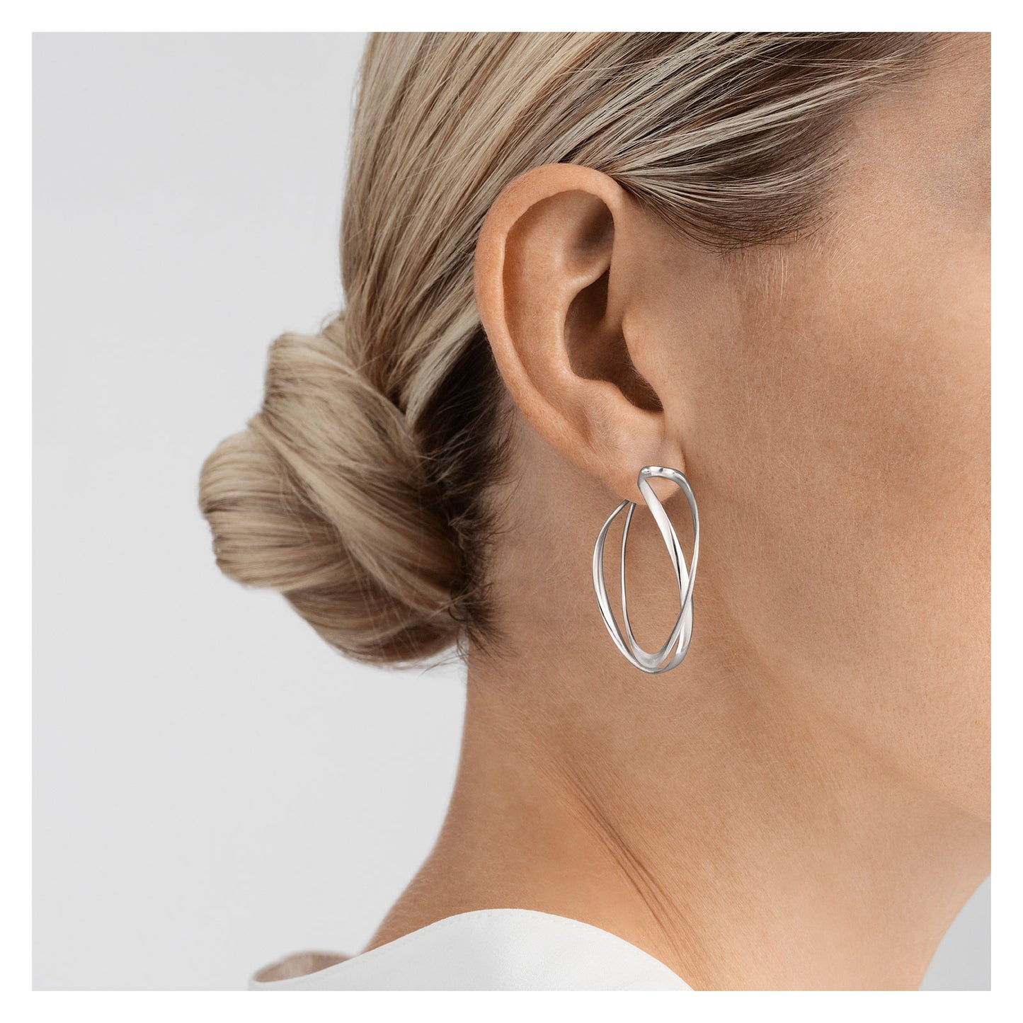 Infinity Silver Large Earhoops simple Pursuit