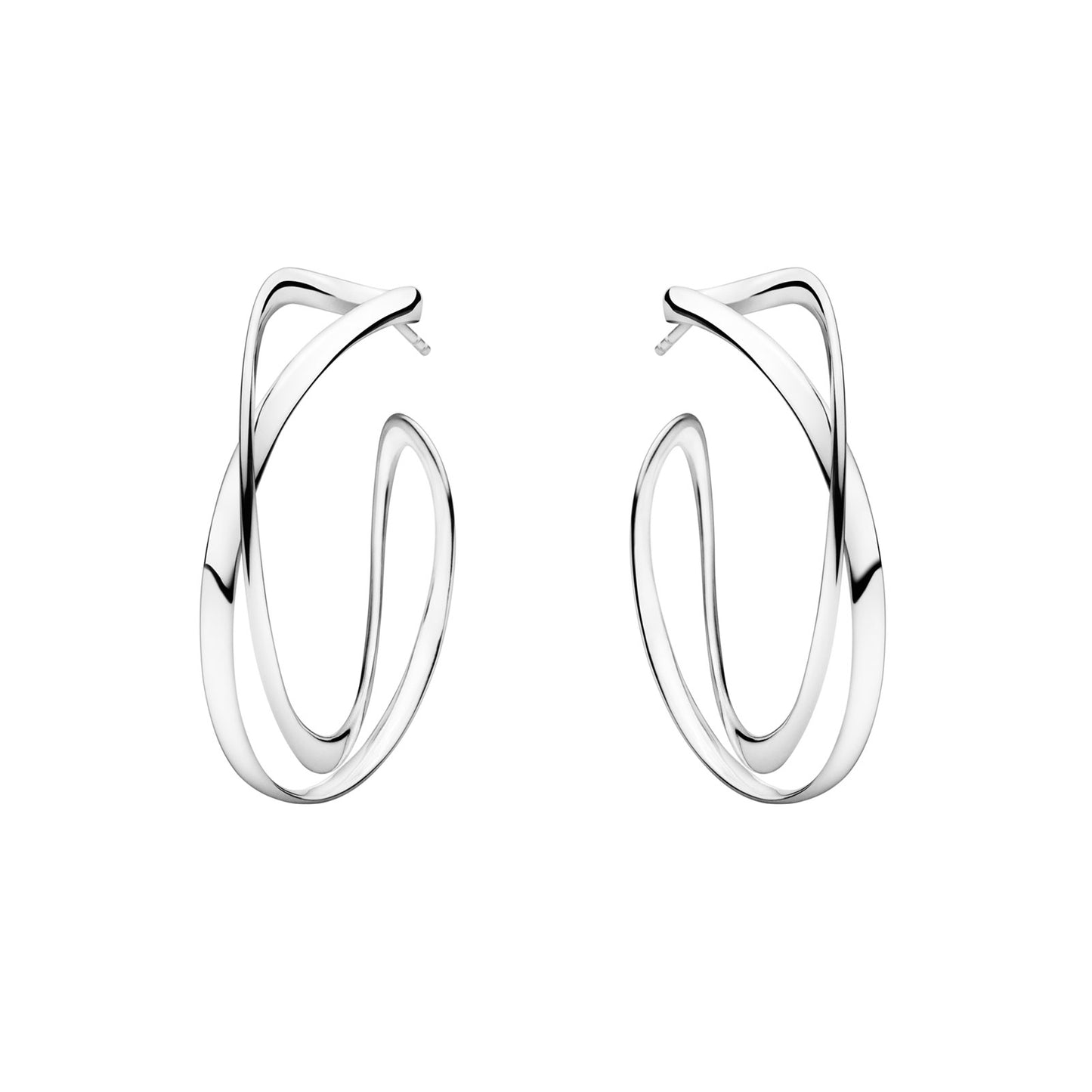Infinity Silver Large Earhoops simple Pursuit