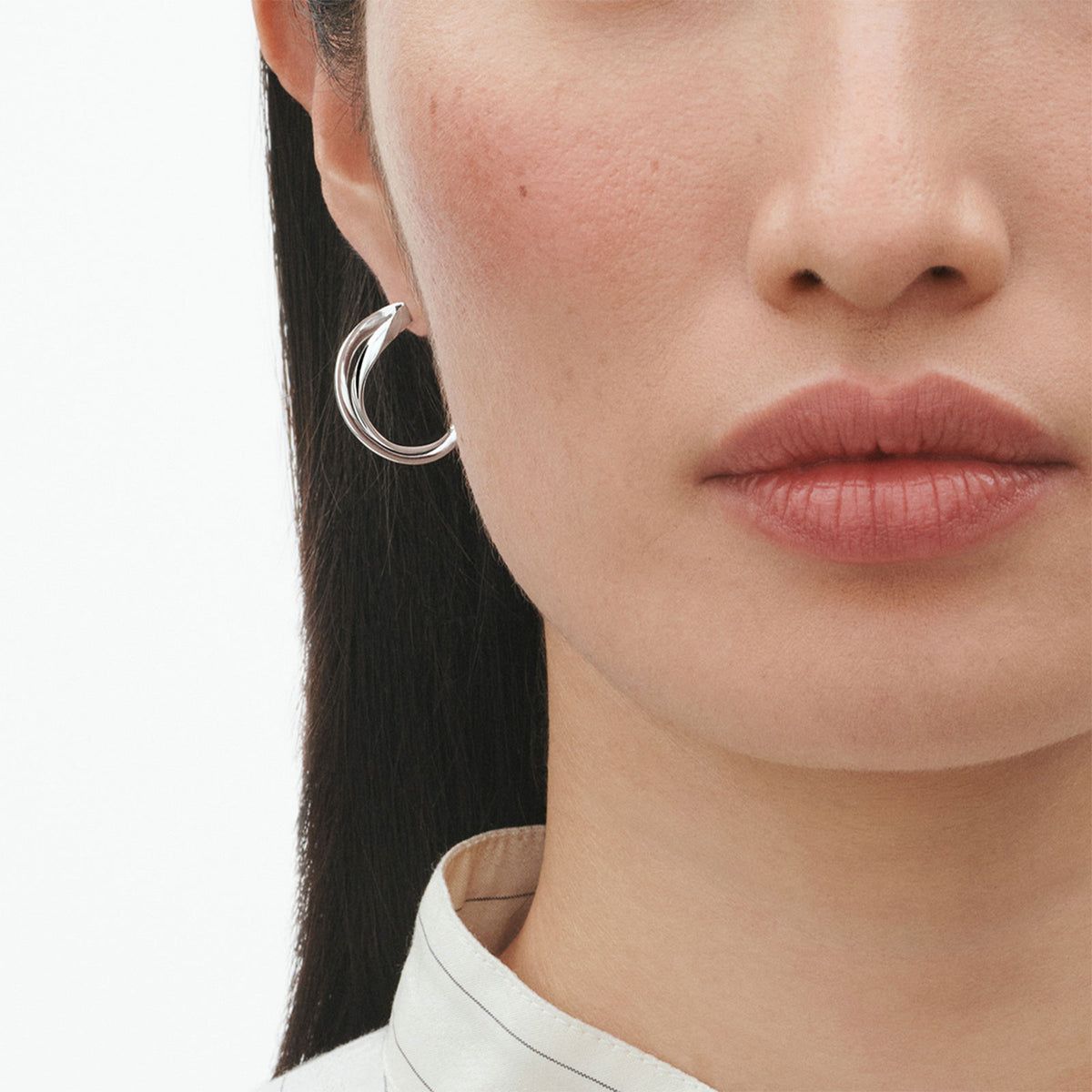 Infinity Silver Earhoops, Small simple Pursuit