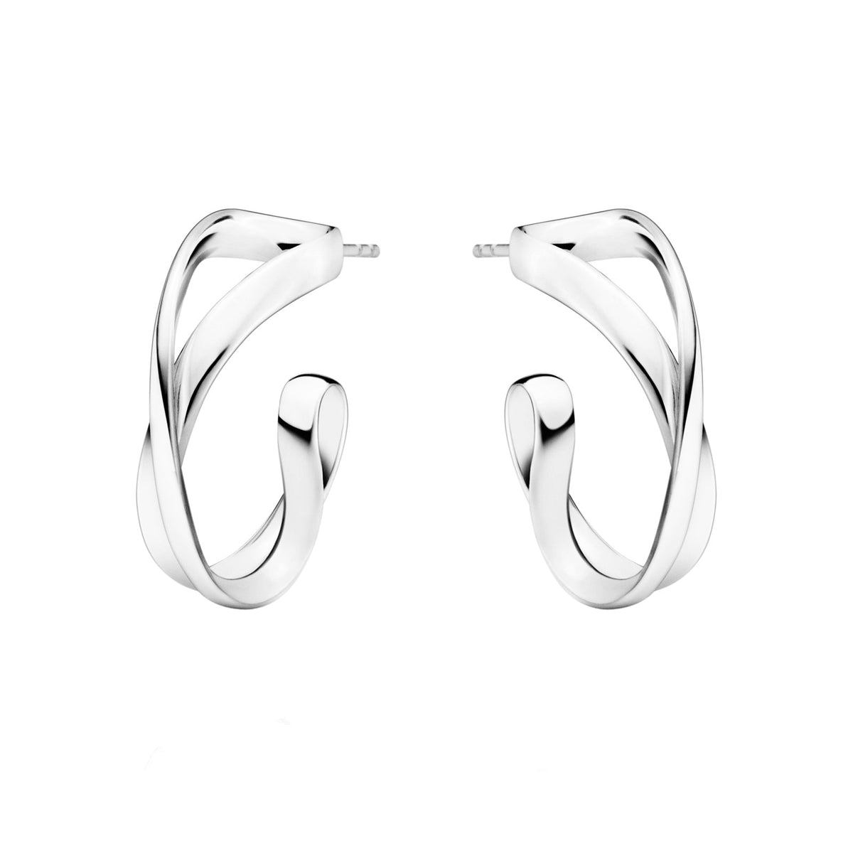 Infinity Silver Earhoops, Small simple Pursuit
